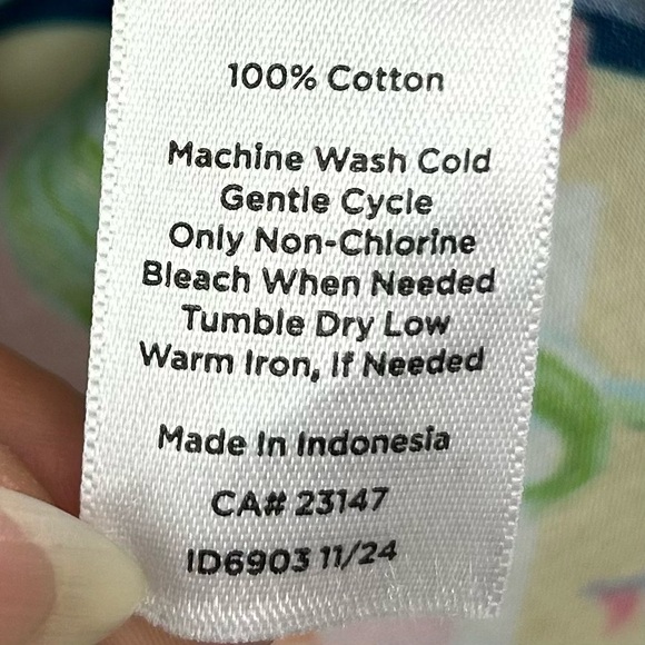 Talbots Modern Classic Cotton Shirt Women’s Size 2X Summer Vista Print Vacation - Picture 8 of 8